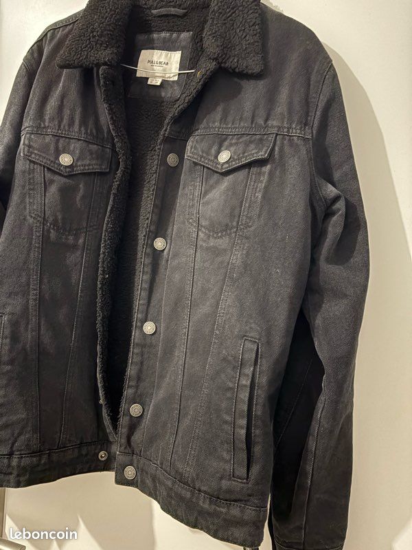 Veste noir pull and bear (image 2)