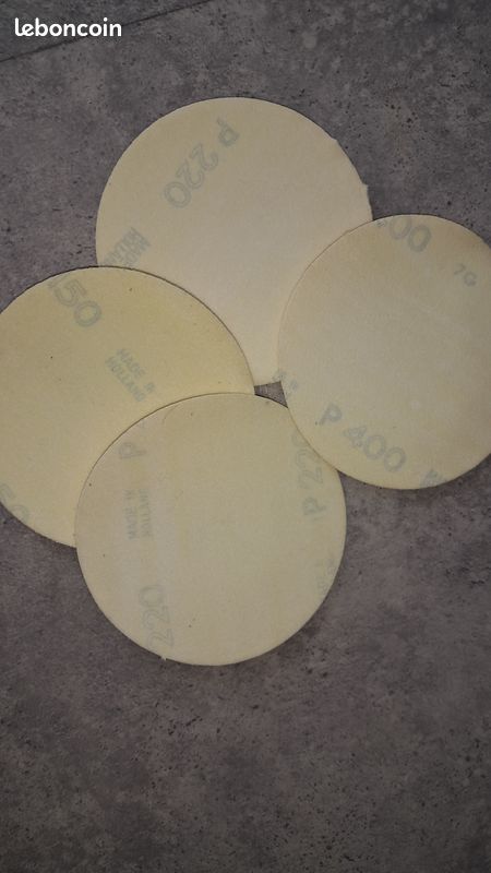 Papier de verre jaune (13CM), papier de verre floqué de sable jaune , 4 pièces (image 3)
