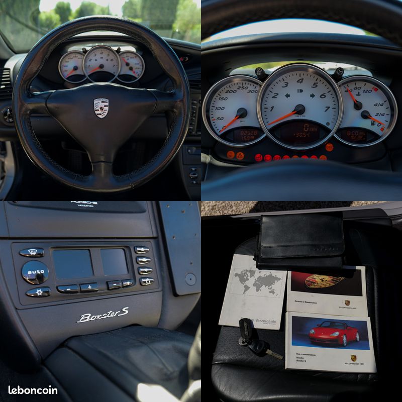PORSCHE Boxster S Type 986 3.2l boite mécanique – Échappement Inox – Radars de recul – Capote neuve – Très bel état - Climatisation automatique (image 5)