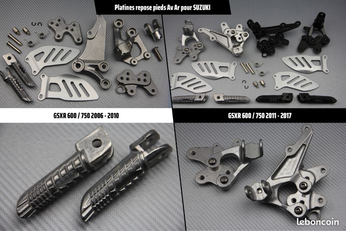 Platine repose pied pilote gauche 1100 GSXR 90/92