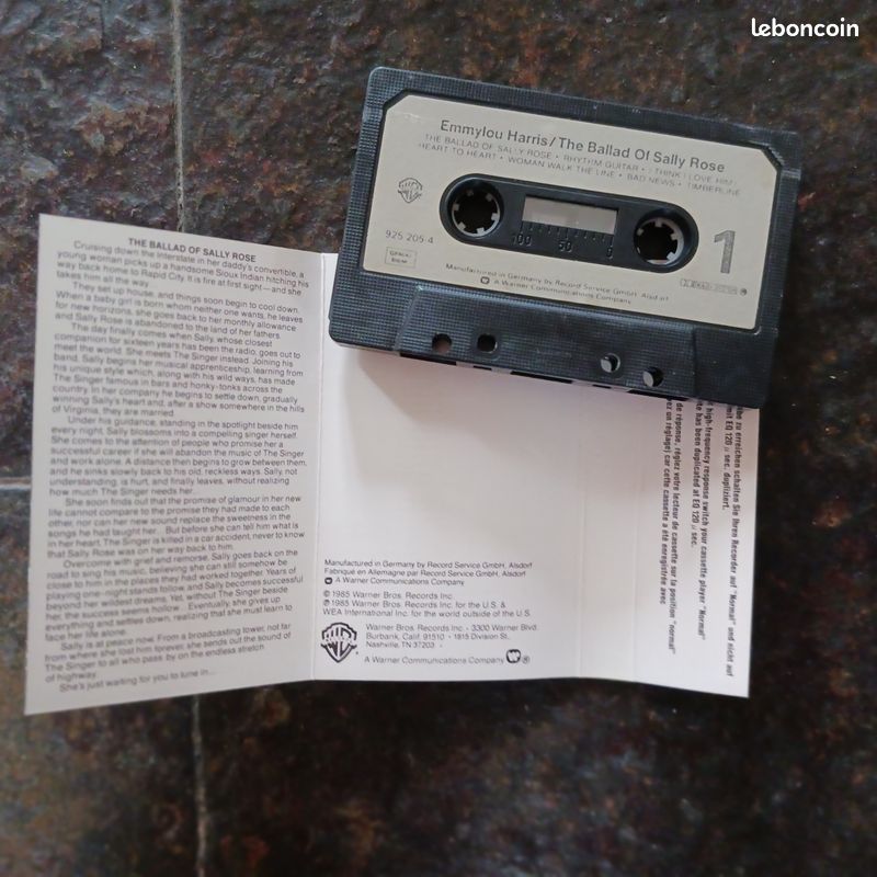 K7 Cassette Audio : EMMYLOU HARRIS The ballad of Sally Rose (image 3)