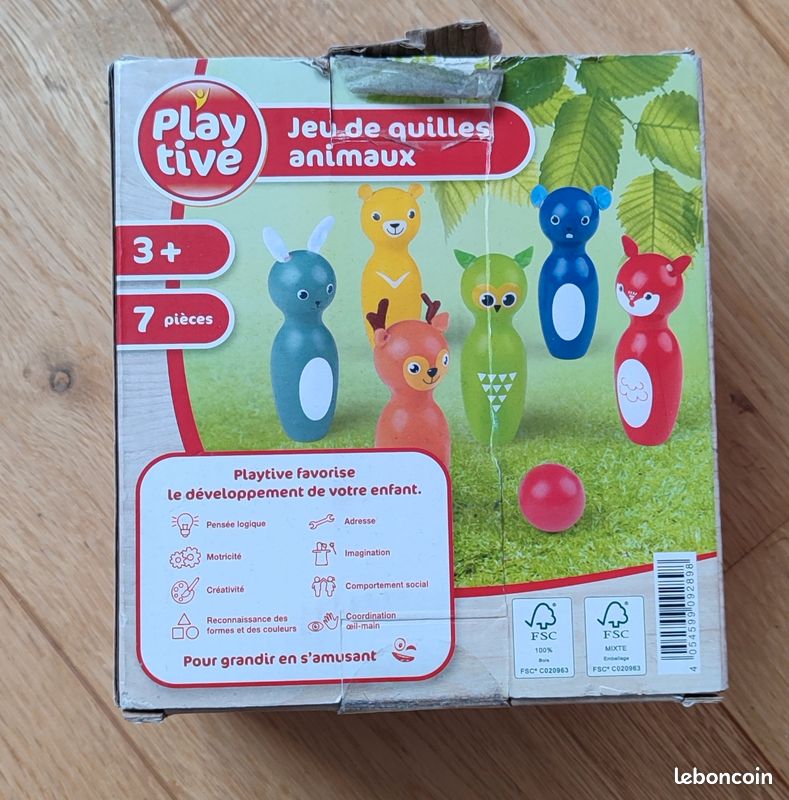 Jeu de quilles - Animaux de la ferme Lilliputiens : King Jouet France Jeu de quilles - Animaux de la ferme Lilliputiens : King Jouet France