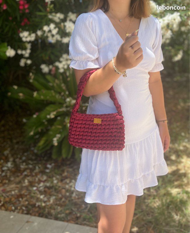 Sac Thalie au crochet en fils t-shirt personnalisable (image 3)