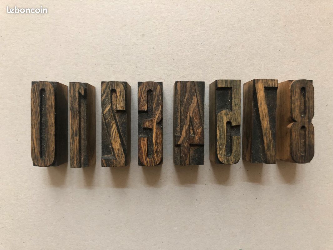 Lettres d'imprimerie année 1890-1900 - Industrial - Bois - Catawiki Lettres d'imprimerie année 1890-1900 - Industrial - Bois - Catawiki