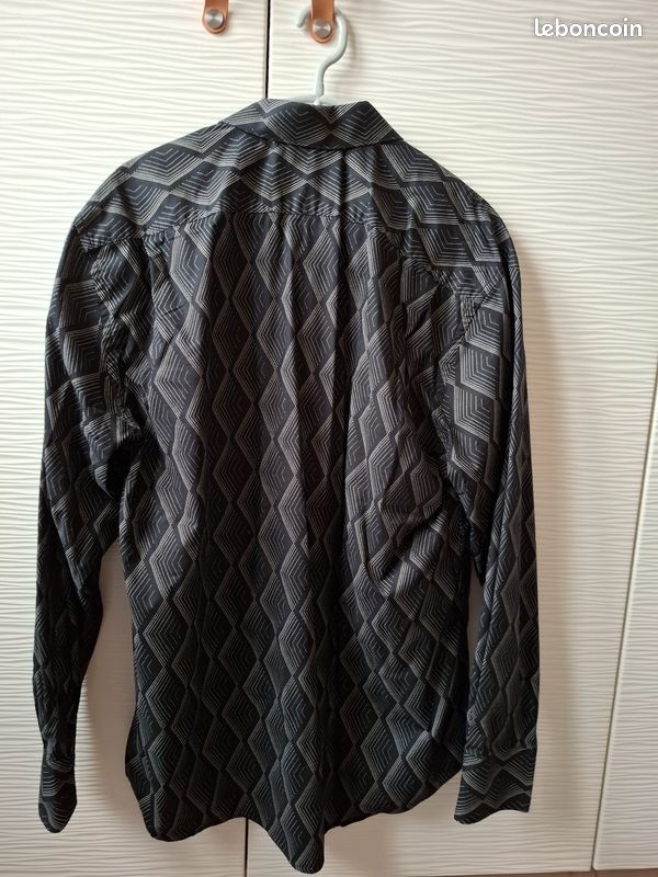 Chemise à losanges noire et blanche Armand Thiery (image 2)