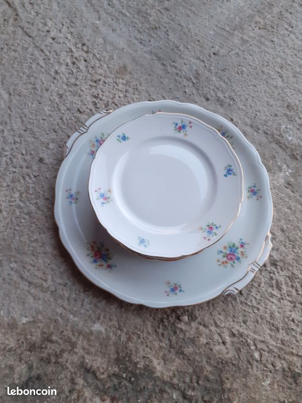 Lot d'assiette à dessert ancien (image 1)
