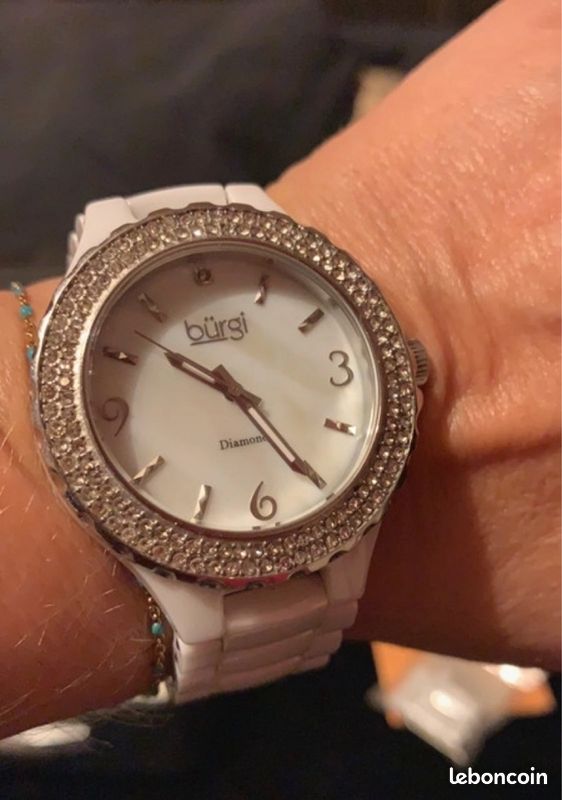 Montre en céramique blanche et zirconium (image 2)