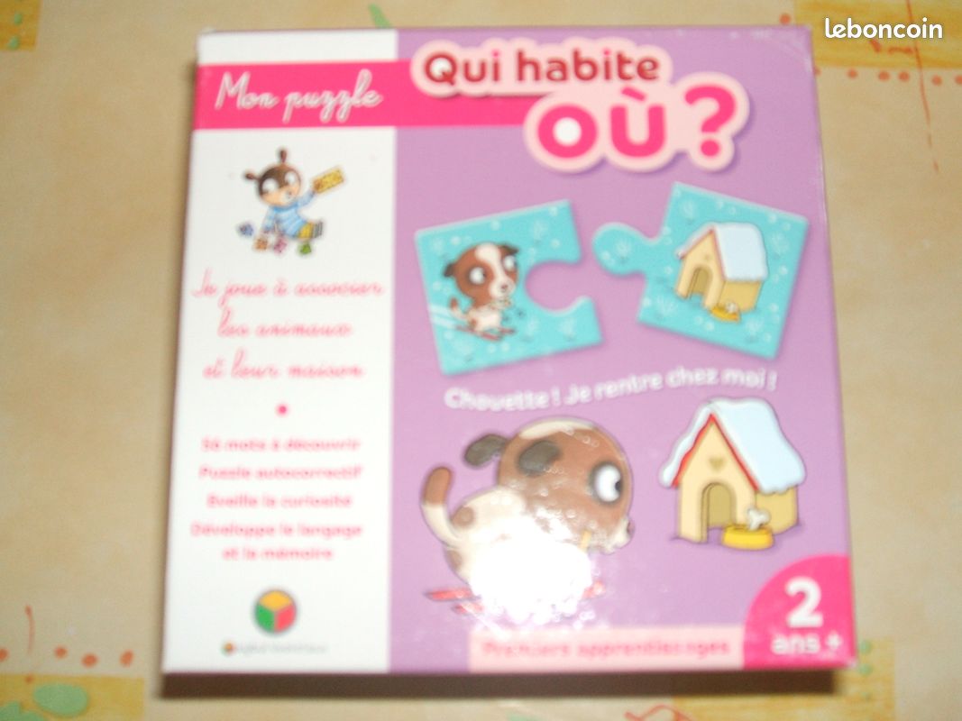 Cartes puzzle Eveil et Jeux Qui habite où? (image 1)