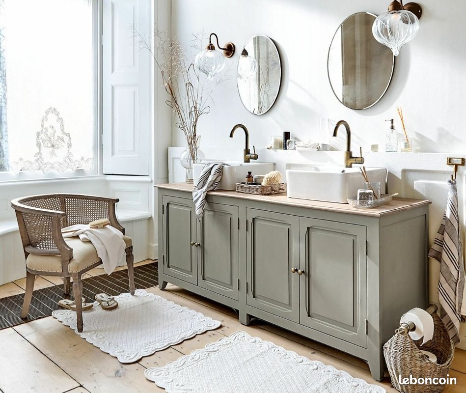 Meuble de salle de bain sur mesure ( simple ou double vasque ) (image 2)