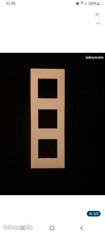 Lot de 5 Plaques triples Arnould ESPACE évolution blanches (image 1)
