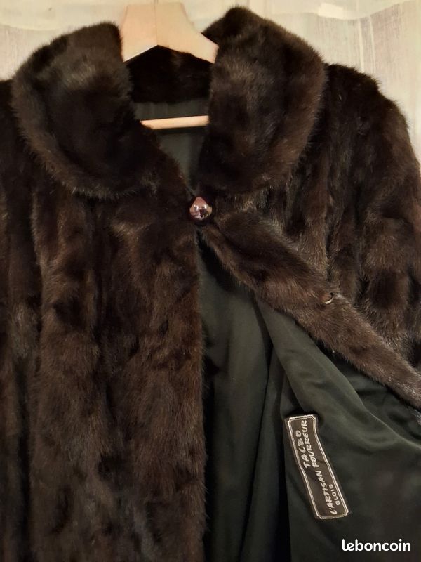 Manteau En Vison Marron Femme Taille 40 Lewinsky - Neuf Sans étiquettes