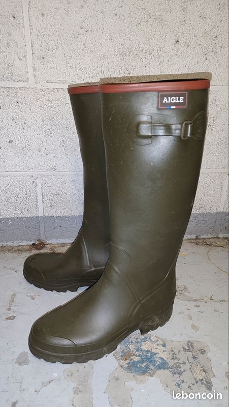 Bottes caoutchouc Aigle Arnay kaki pointure 42 Jardin Plantes