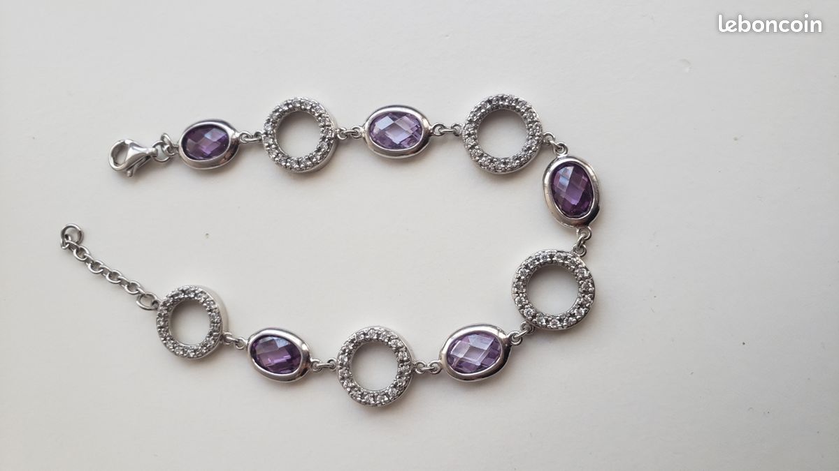 Belle gourmette en argent véritable (image 1)