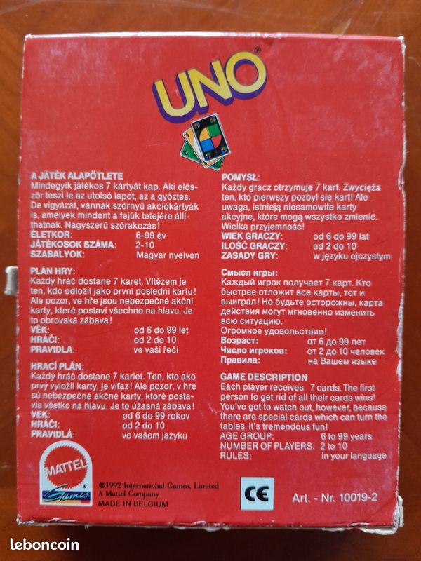 Jeu de cartes UNO - Mattel (image 2)