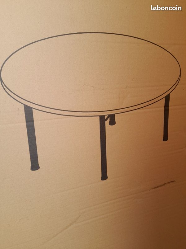 Table ronde pliante de qualité (image 1)