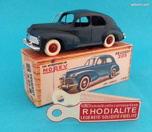 OCCASION NOREV REEDITION PEUGEOT 203 ORANGE AVEC BOITE D'ORIGINE