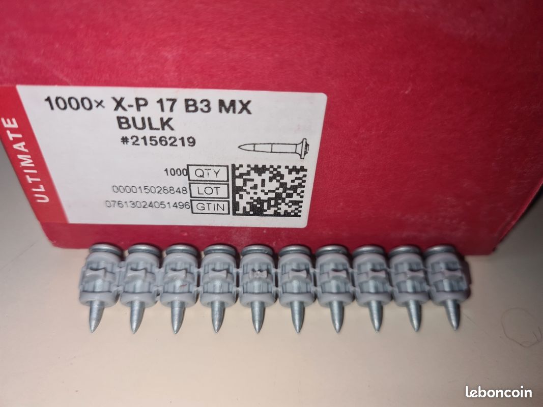 Clous Gx3 Gx100 GX120 22mm Hilti 1000 Clous