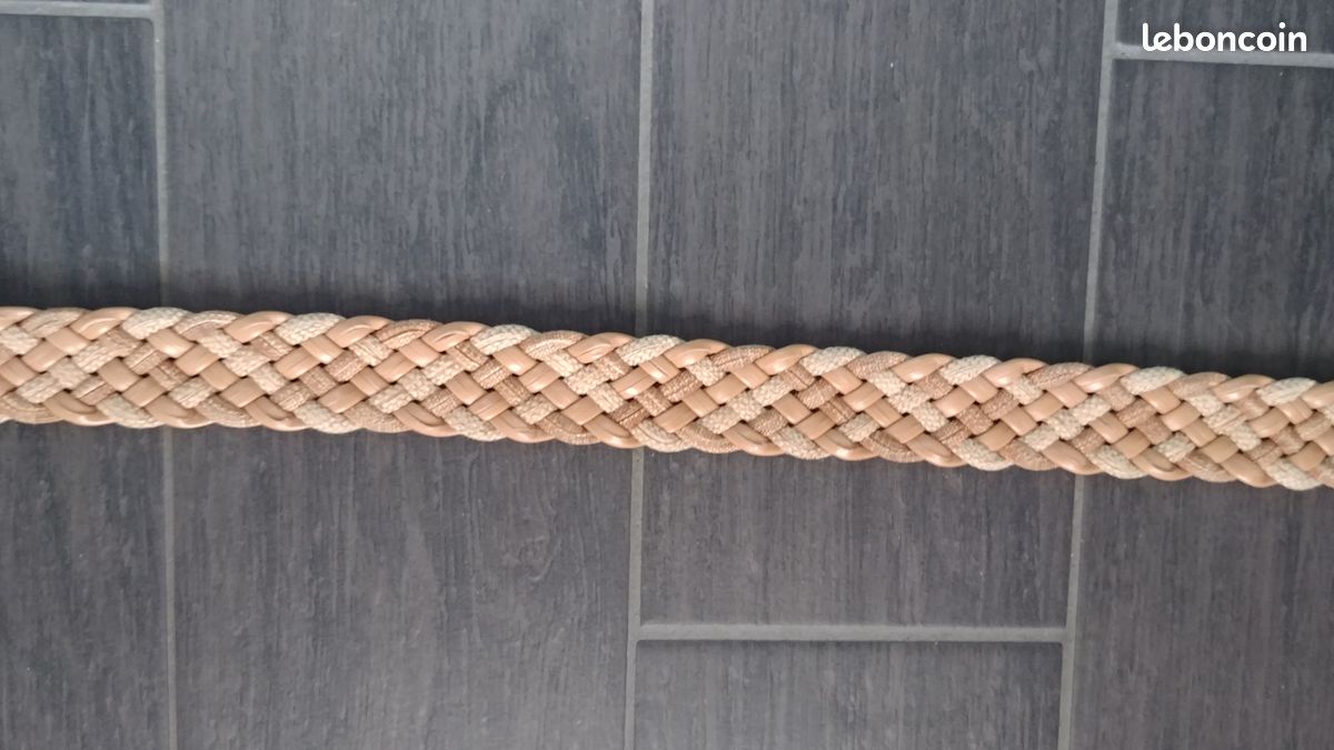 Ceinture large marron tressée (image 5)