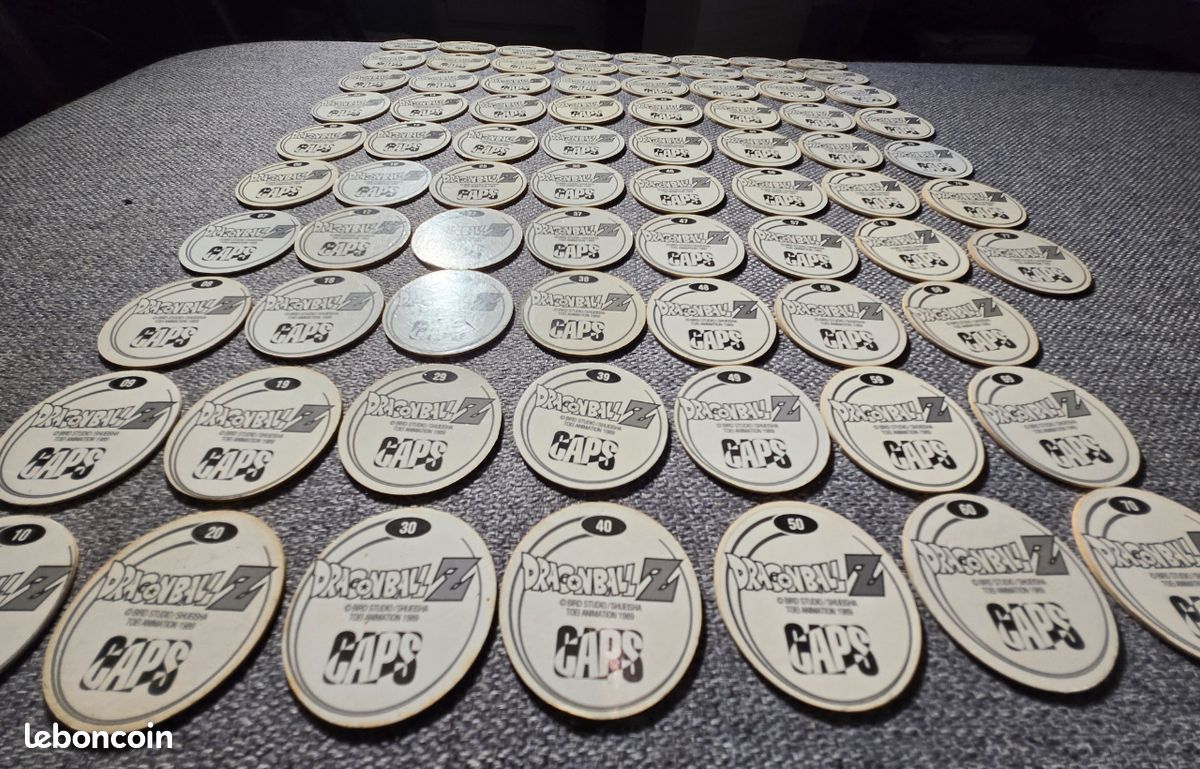 Gros Kini Pogs Goku Dragon Ball Z caps tazo menko cards carte Jaune