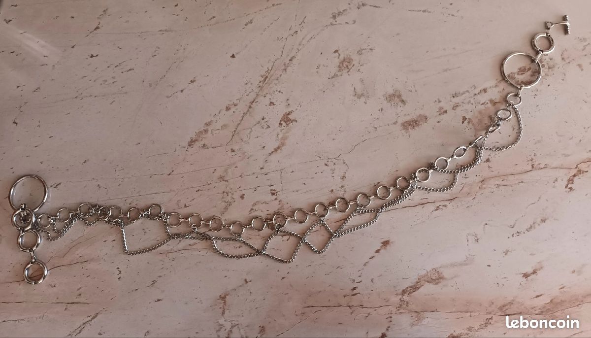 Ceinture , couleur argent, 80 cm (image 4)