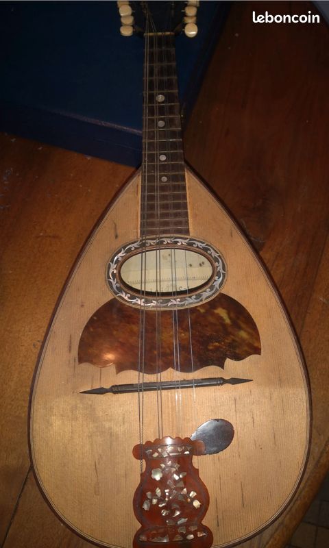 Mandoline ancienne Luigi Salsedo (Naples, vers 1900) + étui (image 3)