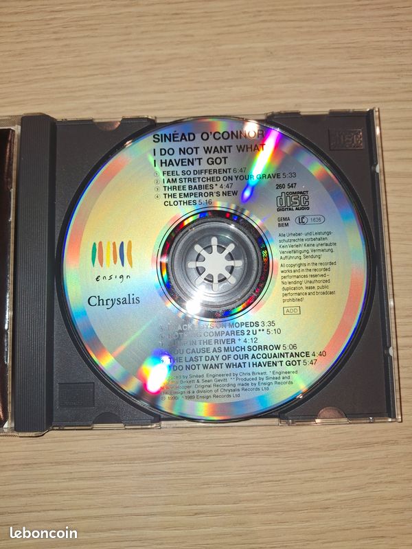 CD - Sinead O'Connor - I do not want what i haven't got - Label Ensign (image 3)