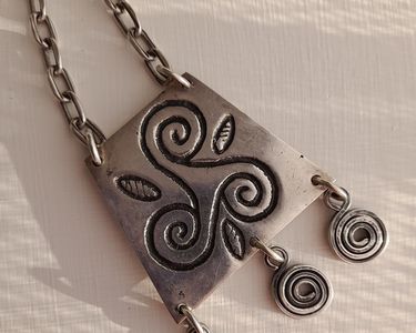Pendentif Celtique Vintage - Médaillon Ancien Bretagne - État Usé (occasion)