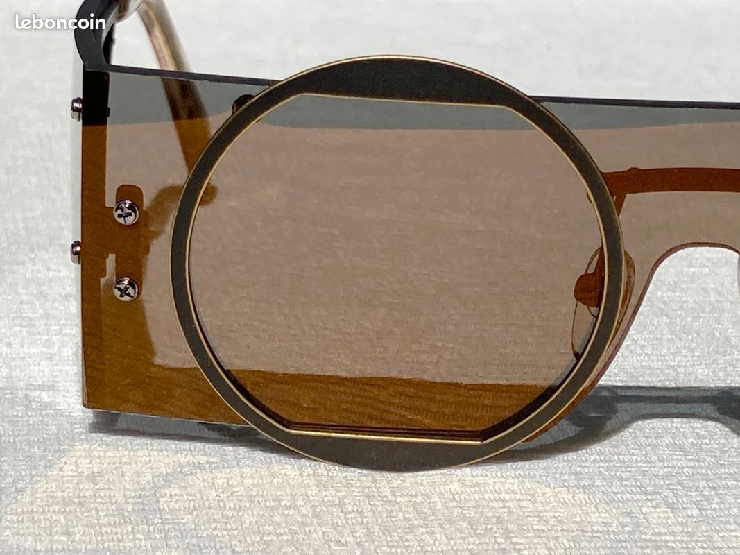 Yohji Yamamoto YY7020 Gold Flake – Lunettes de soleil unisexe – Édition limitée SS19 (2019) – Neuf complet avec certificats et accessoires (image 10)