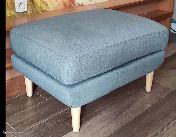 Trois fauteuils pouf-style suédois- bleu anthracite (image 2)