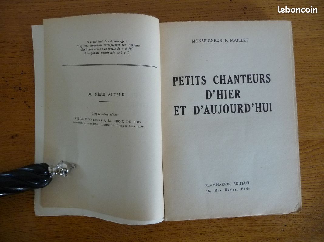Les Petits CHANTEURS d'HIER et d'AUJOURD'HUI par Monseigneur F. Maillet (1958) (image 2)