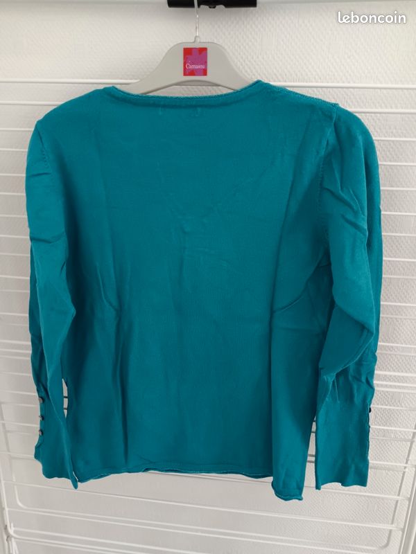 Pull léger turquoise (image 2)