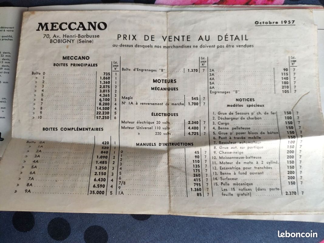 Liste De Commande Meccano Tri-ang Dinky Toys - 1957 à 1973 - Australie Belgique - Occasion