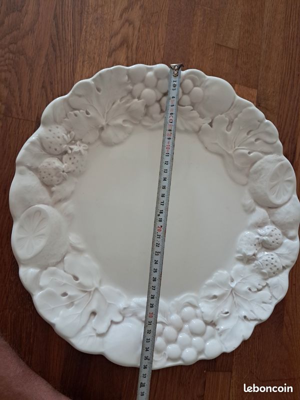 Petit plat oval Barbotine Geneviève Lethu - Arts de la table