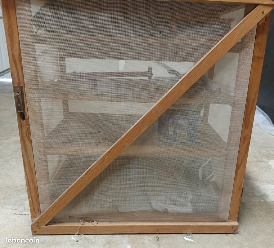 Caisse en bois grillagée à fromage ou rangement vintage fait main (image 3)