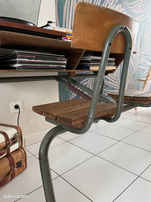 Pupitre d’école vintage (image 3)