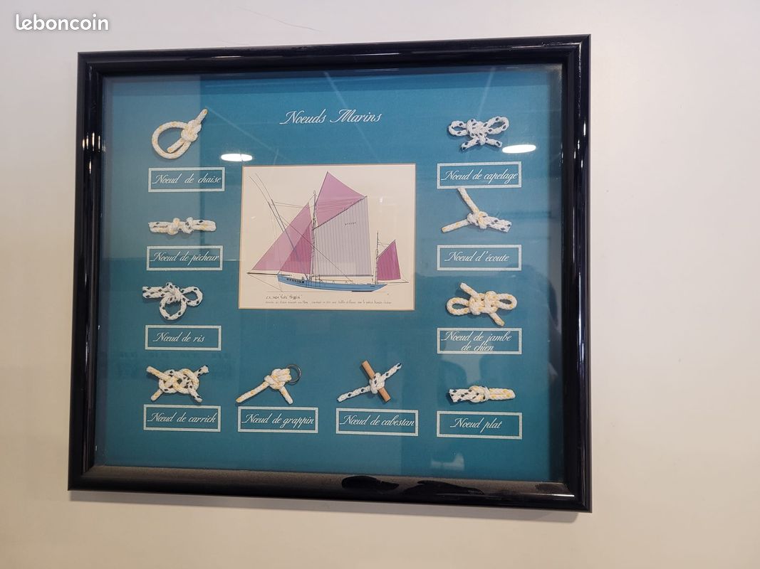 Tableau décoratif "Nœuds Marins" en relief - 40x35 cm (image 1)
