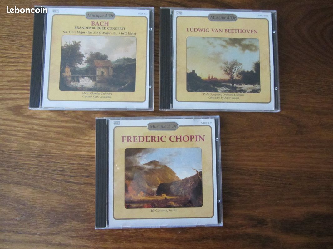 Les 3 CD classique : Bach, Ludwig Van Beethoven et Frédéric Chopin (image 1)