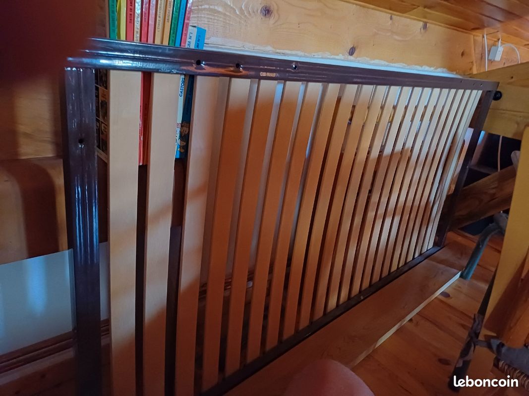 Lit 190x90 bois orme (image 5)
