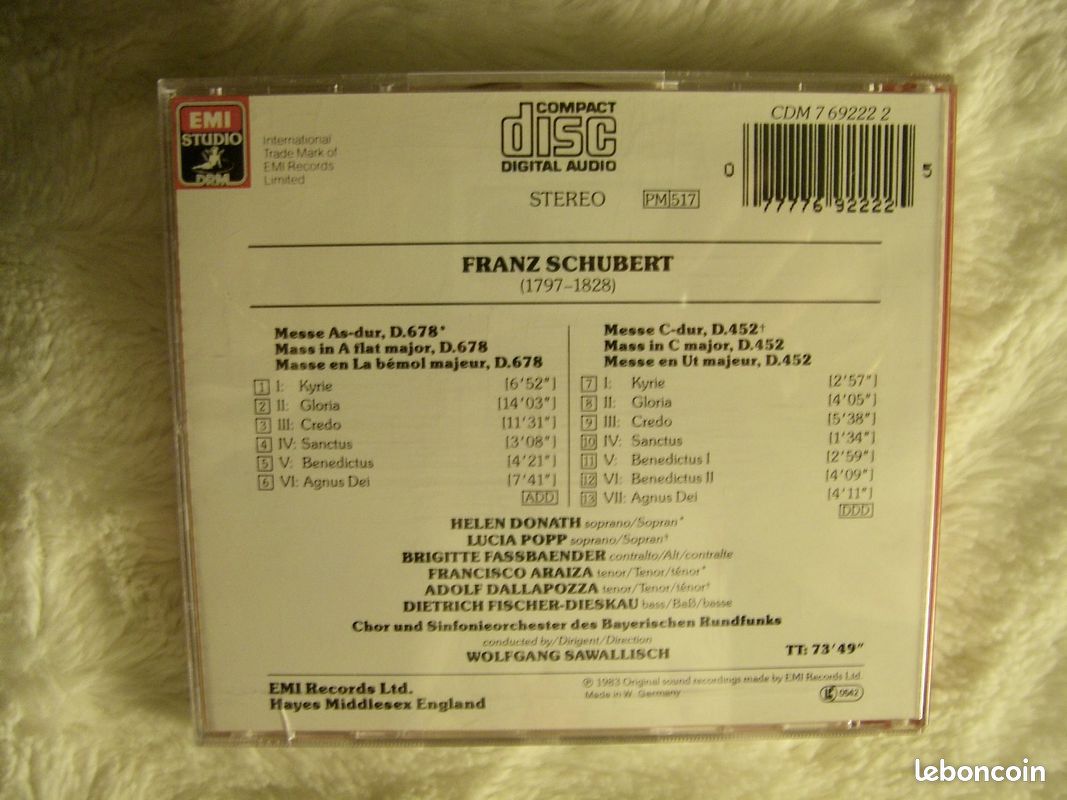 CD Messes de SCHUBERT (image 2)