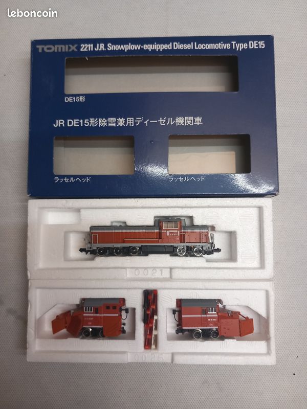 Tomix 2210 – 2 Wagons J.N.R. DE15 Avec Chasse-neige – échelle N (1/160)