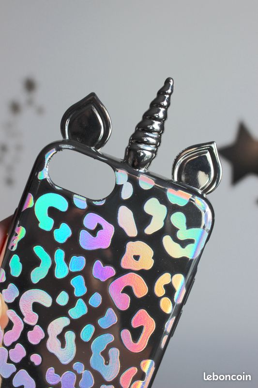 Coque iPhone 7-8-SE licorne argentée (image 7)
