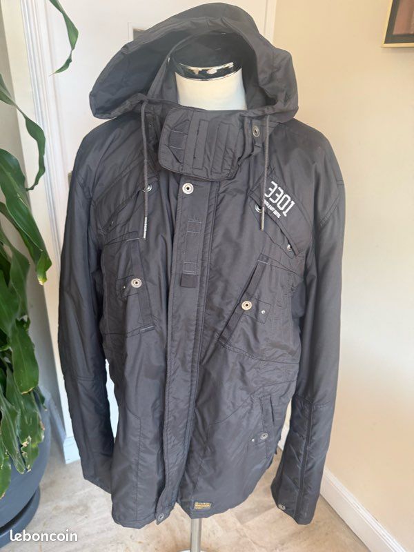 Parka noire homme G-Star Raw Denim (image 3)