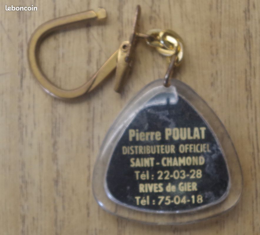 Ancien porte-clés coque plastique "Télé Radio Radiola Pierre POULAT (Saint-Chamond / Rives-de-Gier)" (image 2)