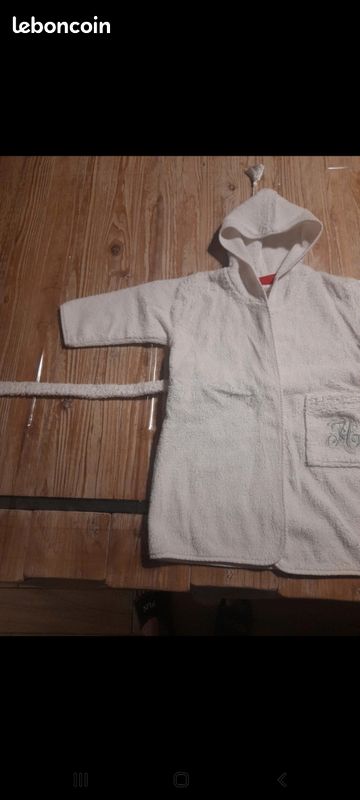 Peignoir blanc ARTHUR 4ans (image 4)