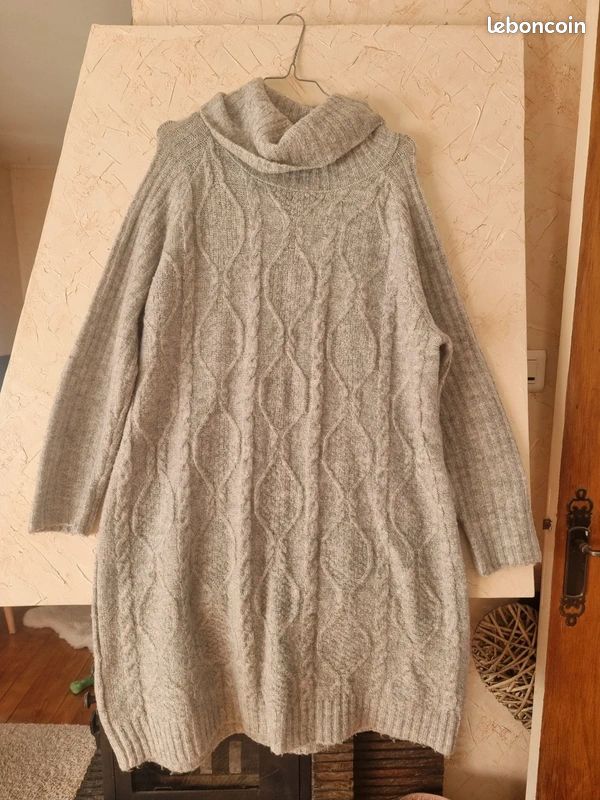 Pieces - Pull à col rond - Gris