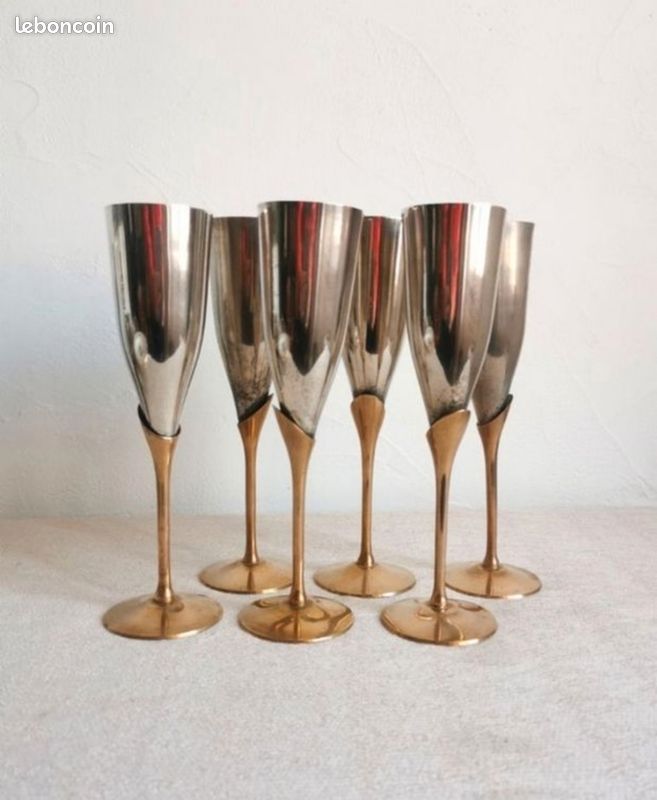Lot de 2 flûtes à champagne en cristal d'Arques - Arts de la table