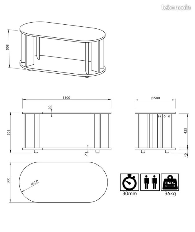 Table basse neuve (image 3)