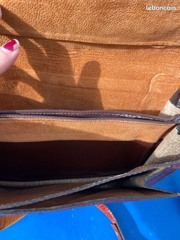 Sac à main vintage - pochette cuir (image 9)
