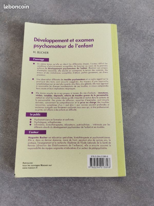 Livre Développement et examen psychomoteur de l'enfant (image 2)