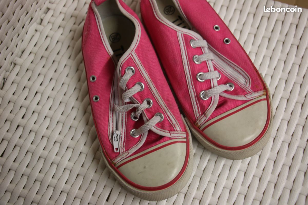 Baskets rose toile taille 28 chloe03 (image 3)